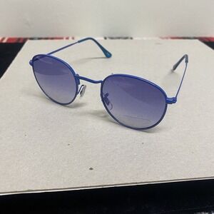 Round Oval Style Retro Unisex Sunglasses Smoke Blue Metal Frame Lightweight New